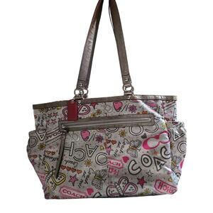 Coach Poppy Bandana Graffiti Multifunctional Tote/Diaper Bag K1020-F16219